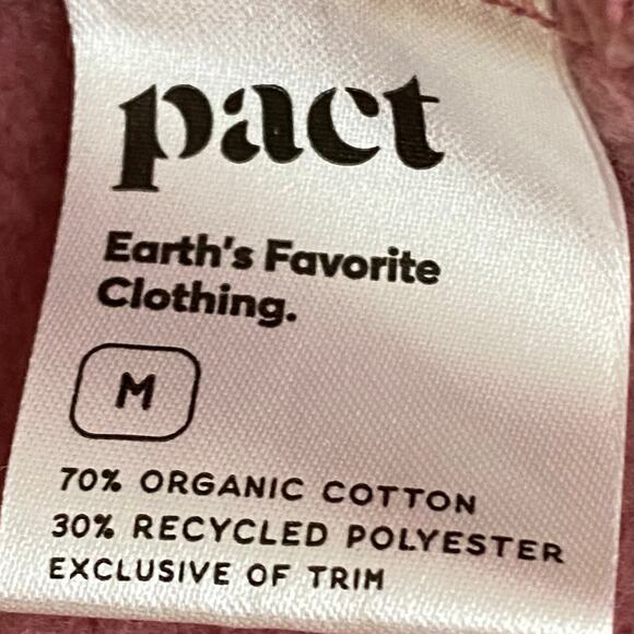 Pact Organic Cotton Blend Crew Neck Pullover Tunic Sweatshirt Womens M Pockets - Picture 14 of 15